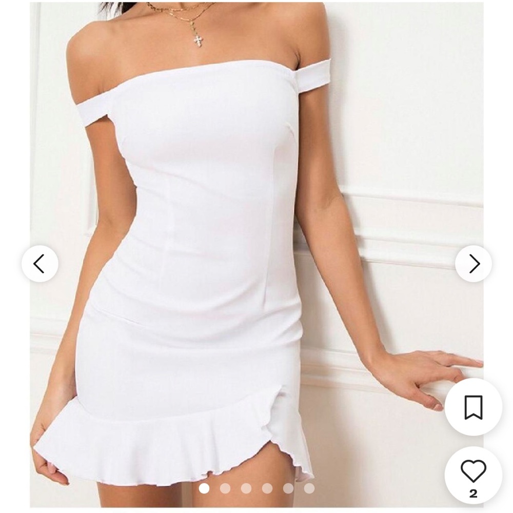 Superdown XS white off-the-shoulder dress 💗🪩 - Picture 2 of 5